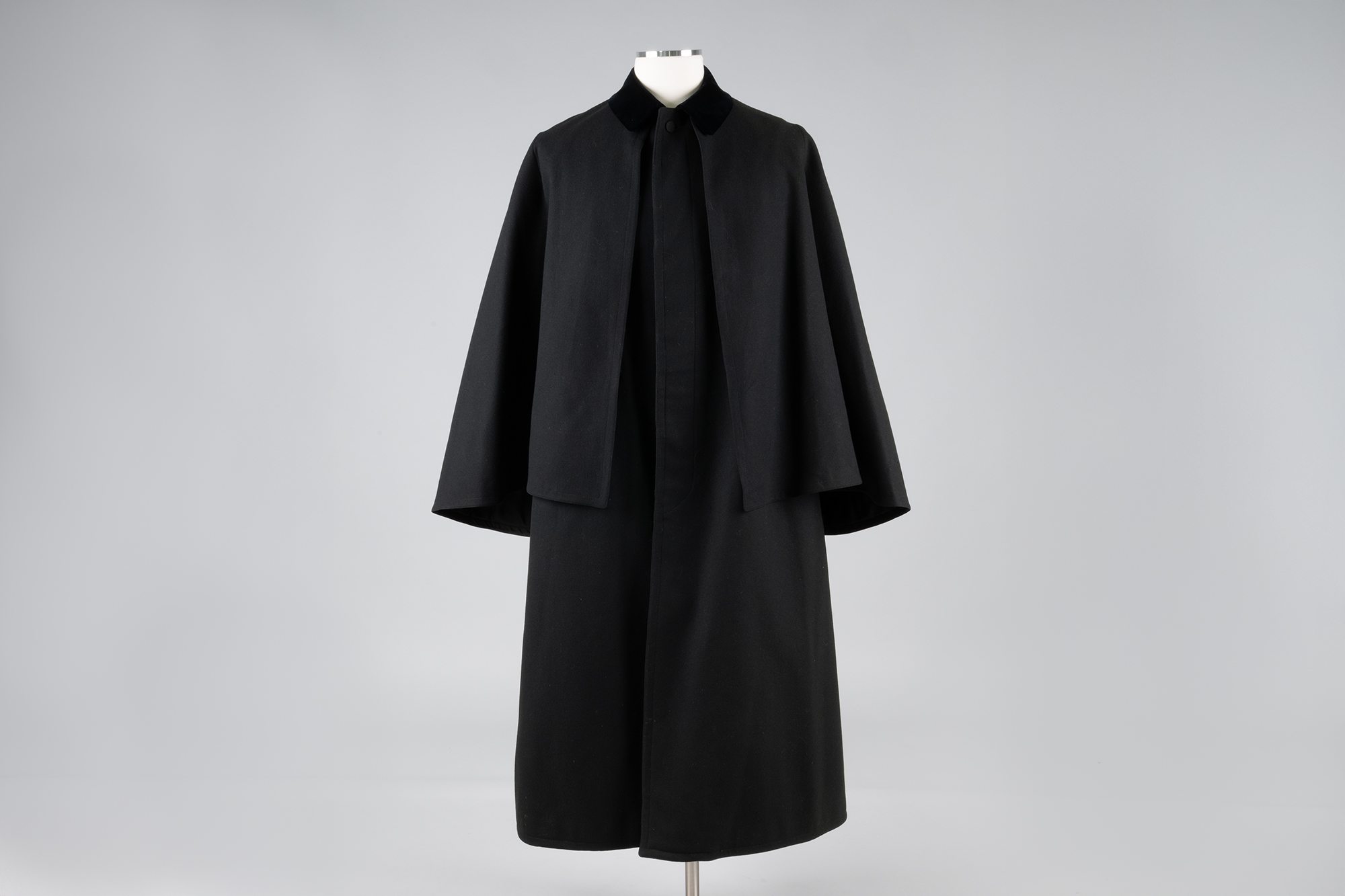 Image of Orion Denny's black wool overcoat, ca. 1900